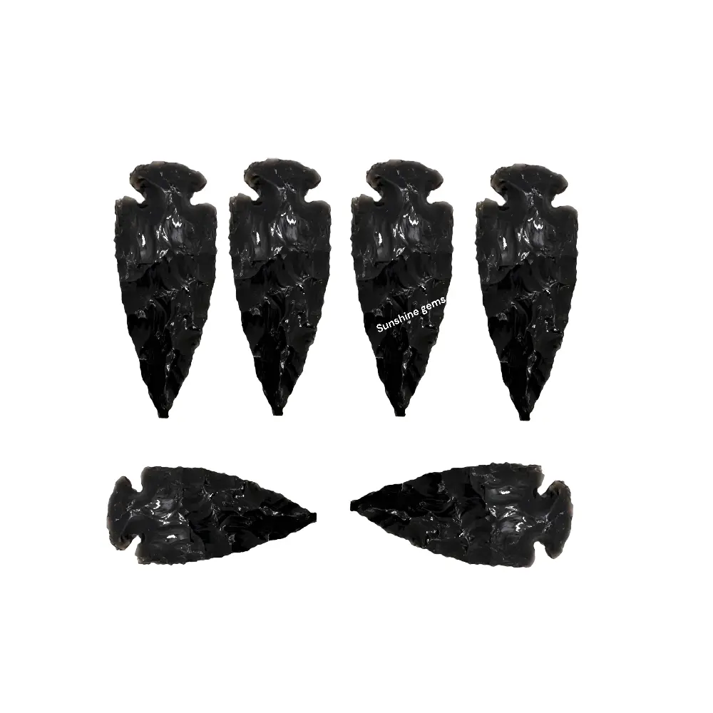 Ossidiana nera 2.5 pollici agata punta di freccia naturale fantasia gemma agata agata produttori di punta di freccia fornitori e grossista