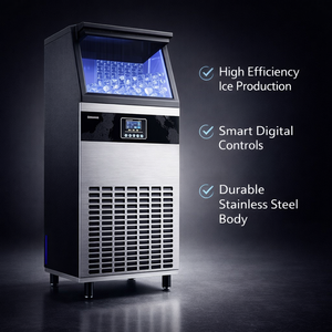 Máquina de Hielo Comercial de 80 kg, Máquina Automática para Hacer Cubos de Hielo, para Negocios, Hogar, Tienda de Alimentos - Product Image 2