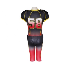 Ensembles d'uniformes de football américain à manches courtes personnalisés avec impression personnalisée, anti-UV, respirants, nom d'équipe personnalisé, dernier design pour hommes - Product Image 4