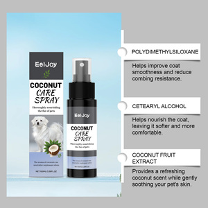 USMILE <span class=keywords><strong>Spray</strong></span> para el cuidado del cabello de mascotas con etiqueta privada, aceite esencial, aroma de coco, <span class=keywords><strong>Spray</strong></span> sin enjuague, eliminación de olores y suavidad para perros - Product Image 6