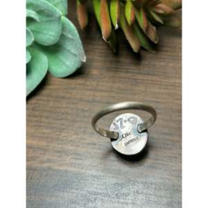 Navajo Made Golden Turquoise & Sterling <b>Silver</b> <b>Statement</b> <b>Ring</b> Vermeil Marquise Boho Style Size 8.25 for Everyday Wear - Product Image 4