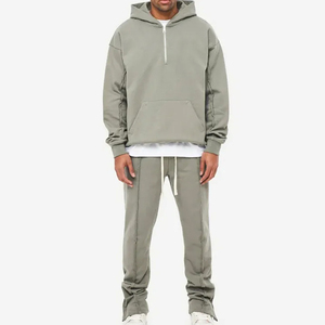 Chándales con logotipo personalizado de fábrica, conjuntos de Jogger de etiqueta privada, ropa deportiva de lana tecnológica de alta calidad para hombre, chándal transpirable - Product Image 1