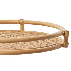 Bandeja de servicio de ratán redonda clásica Platos de mimbre OEM Platos que sirven para Decoración de mesa Hecho a mano de Vietnam - Product Image 3