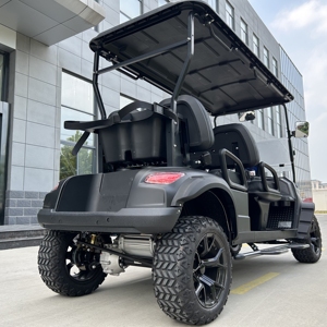 Carrito de Golf Eléctrico de 4 Plazas, Buggy Todoterreno, 30-50 km/h, 300-400 kg, Carrocería de Acero, Color Negro - Product Image 5