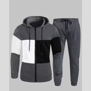 Ensemble de survêtement zippé à manches longues pour hommes pour la course à pied et le sport, survêtement nouveau style personnalisé de haute qualité pour hommes, vente en gros - Product Image 1