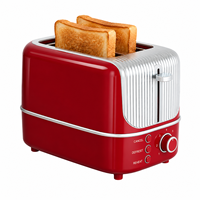 Grille-pain électrique moderne 2 fentes avec contrôle de chauffage multi-niveaux pour café, restaurant et usage domestique