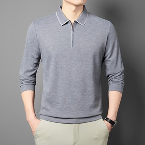 เสื้อยืดแขนยาวผู้ชายคุณภาพสูง ผ้าคอตตอนผสมสแปนเด็กซ์ 6 สีพื้น คอกลม ชายเสื้อโค้ง รับสกรีนโลโก้ตามแบบ - Product Image 5