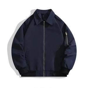 Vestes pour hommes personnalisées blouson aviateur noir coupe-vent fermeture éclair complète veste de vol chaude d'hiver pour hommes - Product Image 5