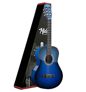 Guitare classique junior Midex CG-36BL-PAK 36 pouces 3/4 pour enfants de 8 à 12 ans, ensemble de guitare bleue de haute qualité avec sac, capo, sangle, sans cordes - Product Image 2