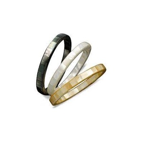 Brazalete de Latón con Madreperla en Oferta, para Uso en el Hogar y Fiestas, Último Modelo, Juego de 3 Piezas en Color Negro/Blanco/Amarillo - Product Image 1