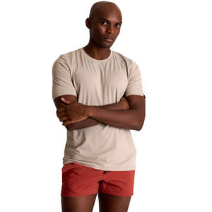 Short de plage une pièce décontracté pour homme 100% polyester respirant tricoté solide devant impression personnalisée avec logo - Product Image 1