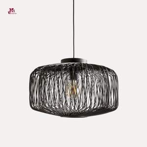 Artículos calientes Pantalla de bambú de ratán Lámpara colgante de bambú natural para la decoración del hotel de la cocina del hogar - Product Image 1