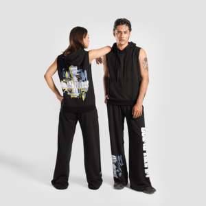 Sudadera Unisex Imparable, Mezcla de Algodón y Poliéster, Felpa Francesa Transpirable, con Correas Ajustables en la Capucha, Color Negro - Product Image 1