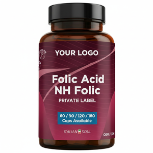 Complément Alimentaire Acide Folique NH 250mg 90 Capsules RedMoringa OEM Marque Privée Fabriqué en Italie Produit d'Hygiène Féminine - Product Image 2