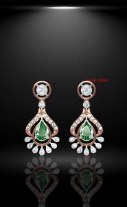 Nuevo lujo moda 14K 18K blanco amarillo oro Cubic Zirconia collar pendiente conjunto para bodas fiestas elegante acero inoxidable para - Product Image 2