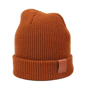 Bonnets d'extérieur coupe-vent vierges Bonnets en fil acrylique avec logo personnalisé Bonnet d'hiver tricoté en laine chaude et unie pour femmes et hommes - Product Image 3