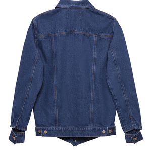 Veste en jean pour hommes Vêtements d'extérieur décontractés Veste d'automne Manteau en jean boutonné Veste en jean oversize pour hommes Logo personnalisé Service OEM - Product Image 4