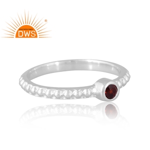 Nuevo diseño de patrón, anillo de piedras preciosas de granate Natural de plata 925 para mujer, joyería personalizada para mujer, regalo para ella - Product Image 4