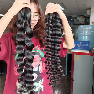 Extensions de cheveux vierges cambodgiennes vietnamiennes crus de Vietglobal Hair 100% cheveux bouclés en vrac - Product Image 1