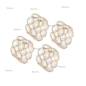 Handmade Metal And Crystal Napkin Ring Premium Quality Customized Size Napkin Tissue Ring At Lowest Price - Product Image 2