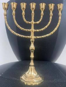 Wholesale Menorah Candle <b>Holder</b> with Classic 9 Arms Design Best Gold Finish Stand for Christmas Available in Aluminum <b>Brass</b> - Product Image 5