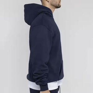 Pull à capuche surdimensionné 100% coton pour homme, poids lourd, luxe, vierge pour l'hiver, impression personnalisée, style streetwear à épaules tombantes - Product Image 5