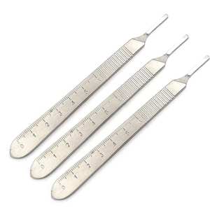 Manche de scalpel n° 3 3 Couteaux chirurgicaux durables en acier inoxydable à alimentation manuelle, lames de scalpel pour procédures médicales et laboratoire - Product Image 3