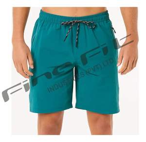 กางเกงขาสั้นผู้ชายน้ำหนักเบาแห้งเร็วลำลองกลางแจ้งออกแบบมาเองพร้อมสายรัดเอวยางยืดระบายอากาศลายพื้นสำหรับฤดูร้อน - Product Image 4