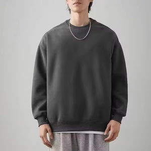 Jersey de invierno personalizado para hombre de talla grande | Sudadera holgada de cuello redondo | Color sólido con estampado digital | Ropa informal de calle - Product Image 3