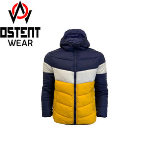 Veste matelassée noire solide personnalisable en gros pour hommes femmes tissu en toile manteau d'hiver à capuche dissimulable nouvel état - Product Image 5