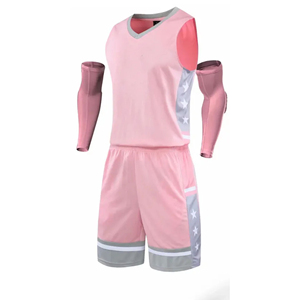 Best Quality Breathable Washed Basketball Uniform Set 100% <b>Polyester</b> Custom Designed Plus Size Summer Moisture-Wicking Printed - Product Image 2