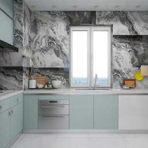 Baldosas de porcelana esmaltada negra de 600x1200mm audaces y modernas para salas de estar con acabados Premium azulejo indio - Product Image 2