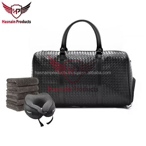Sac de voyage en cuir véritable personnalisé fabriqué à la main de qualité supérieure avec doublure intérieure en coton, raccords en laiton et options personnalisées - Product Image 3