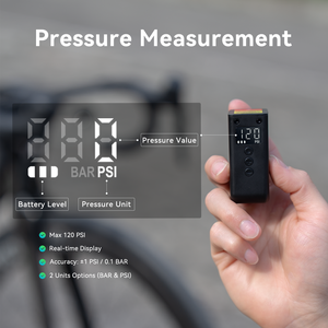 CYCPLUS AS2 <span class=keywords><strong>Pompe</strong></span> à vélo mini portable <span class=keywords><strong>rechargeable</strong></span> avec manomètre - Product Image 3