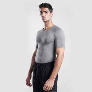 Cheap High Quality Seamless Breathable Quick Dry Compression Shirt for Men's Running Training Gym Workout Polyester Spandex - Product Image 6