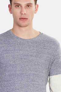 เสื้อยืดผู้ชายผ้าโพลีเอสเตอร์/คอตตอน ระบายอากาศดี ใส่สบายสำหรับฤดูร้อน แขนยาวสองชั้น ดีไซน์เรียบ - Product Image 4