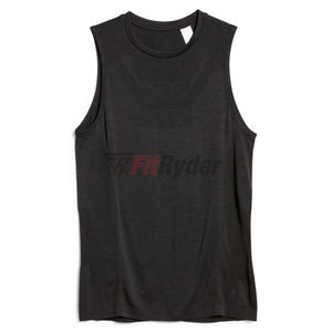 Camiseta Deportiva Casual para Hombre 2024, Tejida, Transpirable, Ecológica, sin Mangas, para Gimnasio, con Diseño OEM Personalizado, Venta al Por Mayor - Product Image 5