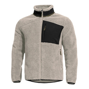 Custom Made Hooded Sherpa <b>Fleece</b> Jacket Front Logo Winter Breathable Luxury High Quality Men's OEM Service - Product Image 1