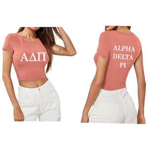 Camisetas cortas de corte regular de manga corta transpirables de verano para mujer de nuevo diseño a cuadros de alta calidad de proveedor de Pakistán - Product Image 4