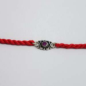 925 <b>Silver</b> Royal Amethyst Rakhi Elegant Crystal <b>Bracelet</b> & <b>Bangle</b> - Product Image 2