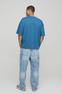 Wholesale Oversized Heavy 100% Cotton <b>T</b>-<b>Shirt</b> Distressed Vintage Style Unisex 300 Gsm <b>Black</b> <b>T</b>-<b>Shirts</b> - Product Image 6