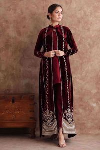 LATEST STYLISH LONG <b>JACKET</b>, KURTA WITH PANT DRESS EMBELLISH WITH CRYSTAL GLASS BEADS, DABKA ,WORK for Party-WEAR/WEDDING @ 2022 - Product Image 2