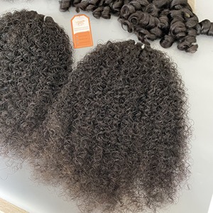 Extensiones de cabello de trama rizada birmana negra Natural de alta calidad, máquina de cabello Remy vietnamita Real, proveedor mayorista de trama Doble - Product Image 2