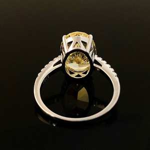 Anillo citrino natural Anillo citrino de corte ovalado Anillo de piedra NATAL DE NOVIEMBRE Anillo de compromiso Anillo de piedras preciosas amarillas Plata 925 - Product Image 5