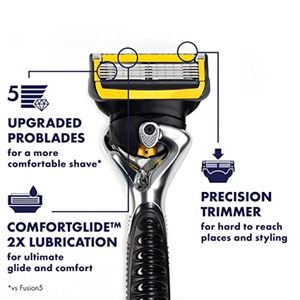 Gillette ProGlide Shield Razor Refills <b>for</b> <b>Men</b>, Shield From Irritation, 5 Bladed Razor with Precision <b>Trimmer</b>, 8 Blade Refills - Product Image 6