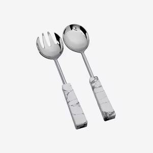 Nouvel ensemble de service à salade en acier inoxydable, écologique, compatible lave-vaisselle, pour la maison et la restauration - Product Image 2