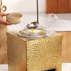 หม้อต้มซุปไฟฟ้าสำหรับโรงแรม ลายค้อน สแตนเลส หม้ออุ่นโจ๊ก ซุป กาต้มน้ำ ควบคุมอุณหภูมิ <span class=keywords><strong>บุฟเฟ่ต์</strong></span> 8 ลิตร - Product Image 6