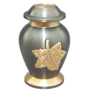 Urnas de recuerdo de cremación de latón de alta calidad con diseño de árbol Urnas funerarias de metal con acabado dorado y marrón para cenizas humanas - Product Image 3