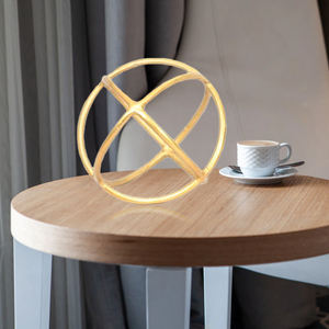 Boule circulaire en aluminium de luxe de sculpture en métal d'or pour le fabricant de produit de décor de table de maison et de bureau - Product Image 4