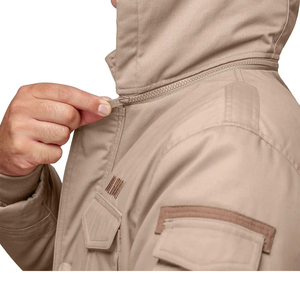 เสื้อแจ็คเก็ตพาร์กาผู้ชายแฟชั่นฤดูหนาว โลโก้สั่งทำได้ บุผ้าฝ้ายอุ่น กันลม มีฮู้ด ใส่ได้สองด้าน มีไซส์พลัส - Product Image 4